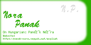 nora panak business card